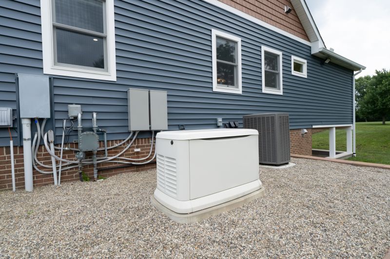 Residential Backup Generator in a Home Setting