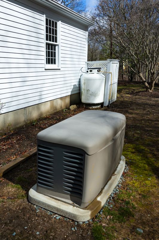 Backup Generator Installed Near a Home